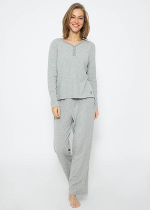 Pajama pants - grey melange