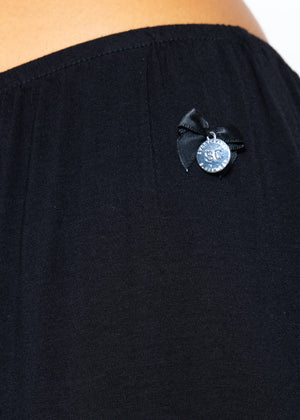 Jersey Pyjamahose - schwarz