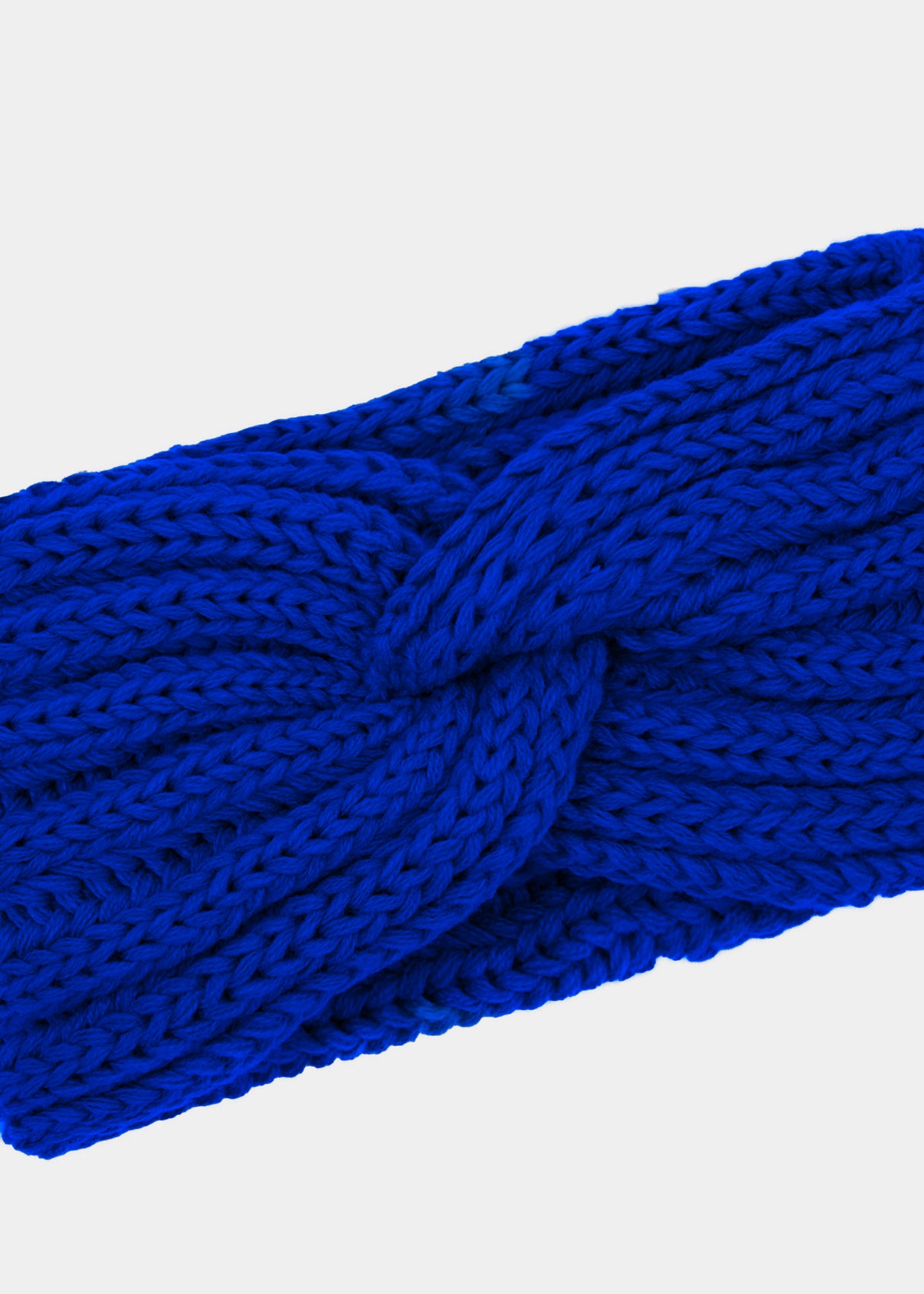 Ribbed knit headband - royal blue