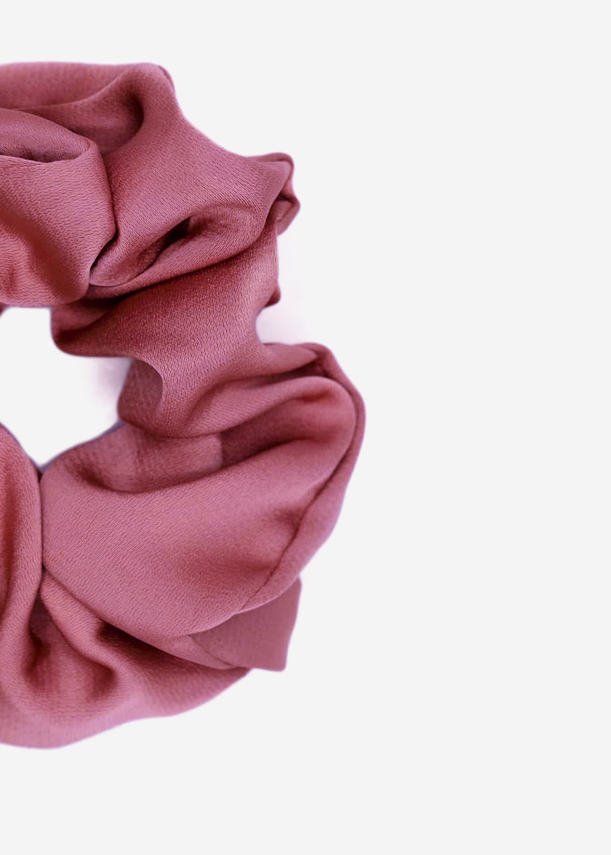 Satin scrunchie, mauve
