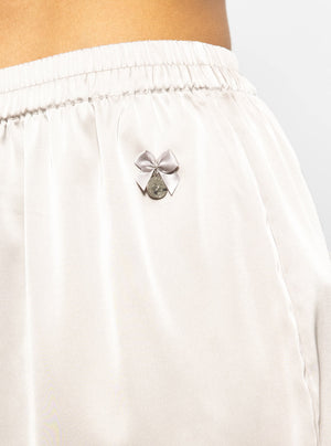 Satin pajama shorts - champagne