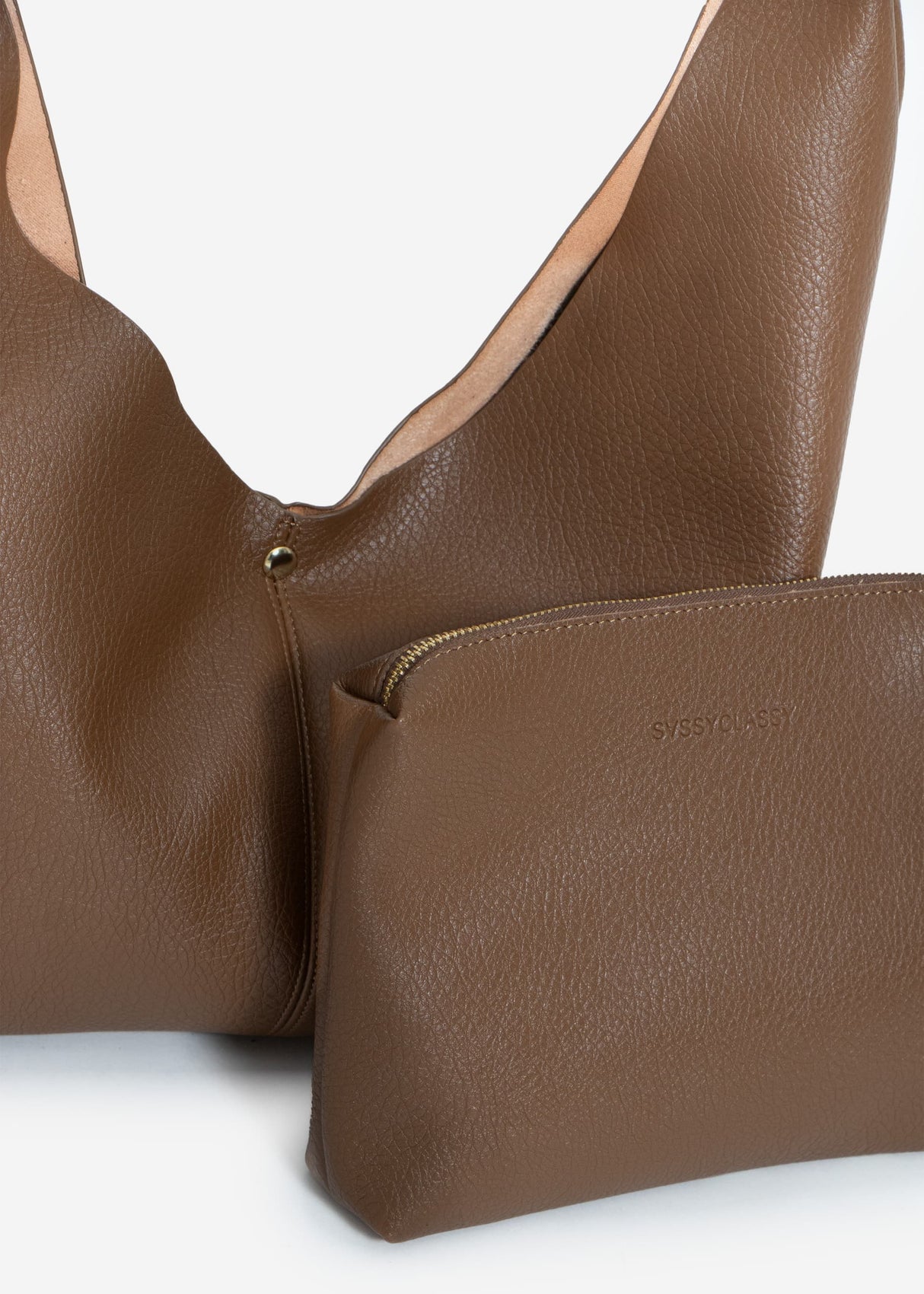 Shopper with knot detail - brown