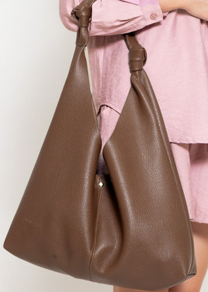 Shopper with knot detail - brown
