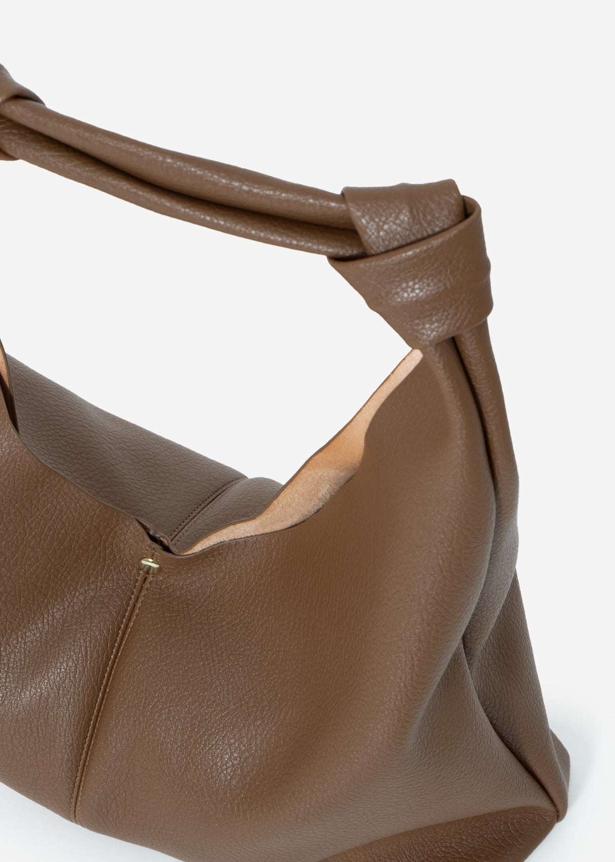 Shopper with knot detail - brown