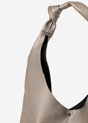 Shopper with knot detail - metallic
