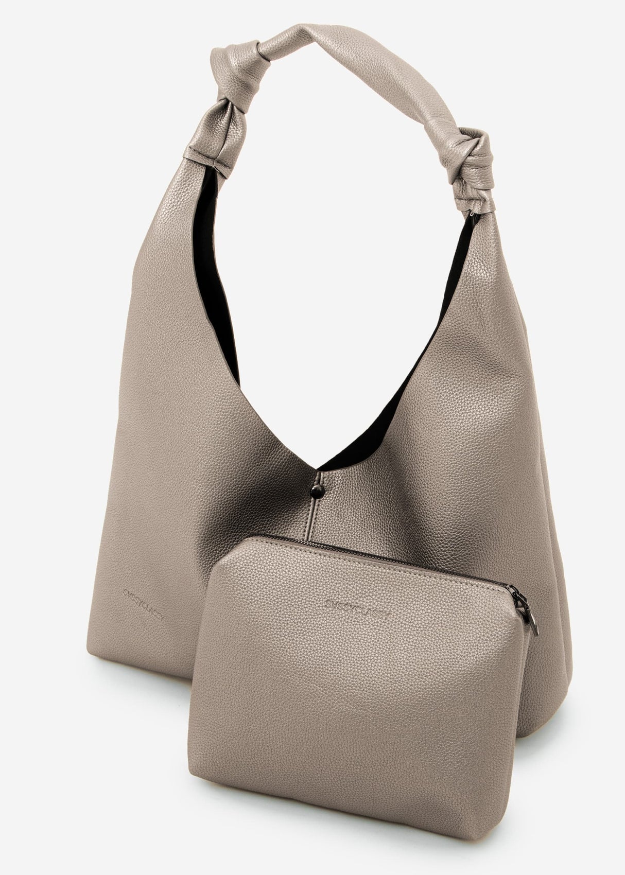 Shopper with knot detail - metallic
