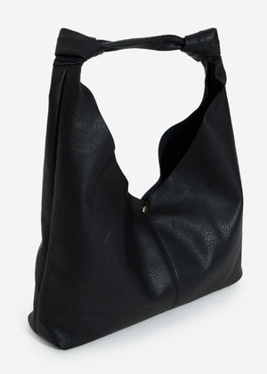 Shopper mit Knotendetail - schwarz