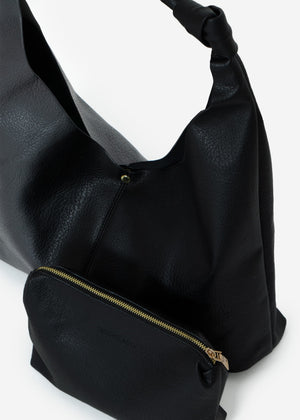 Shopper mit Knotendetail - schwarz