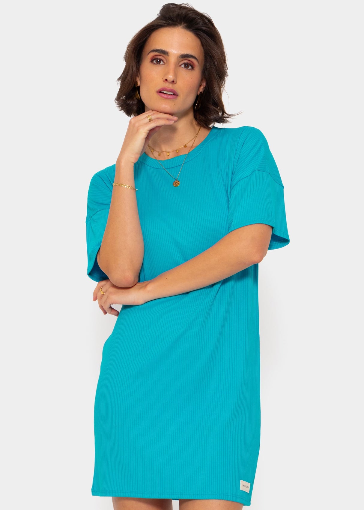 T-shirt dress - azure blue
