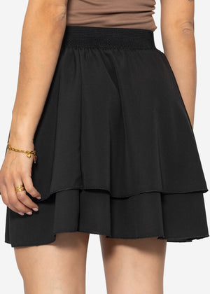 Flounce skirt, black