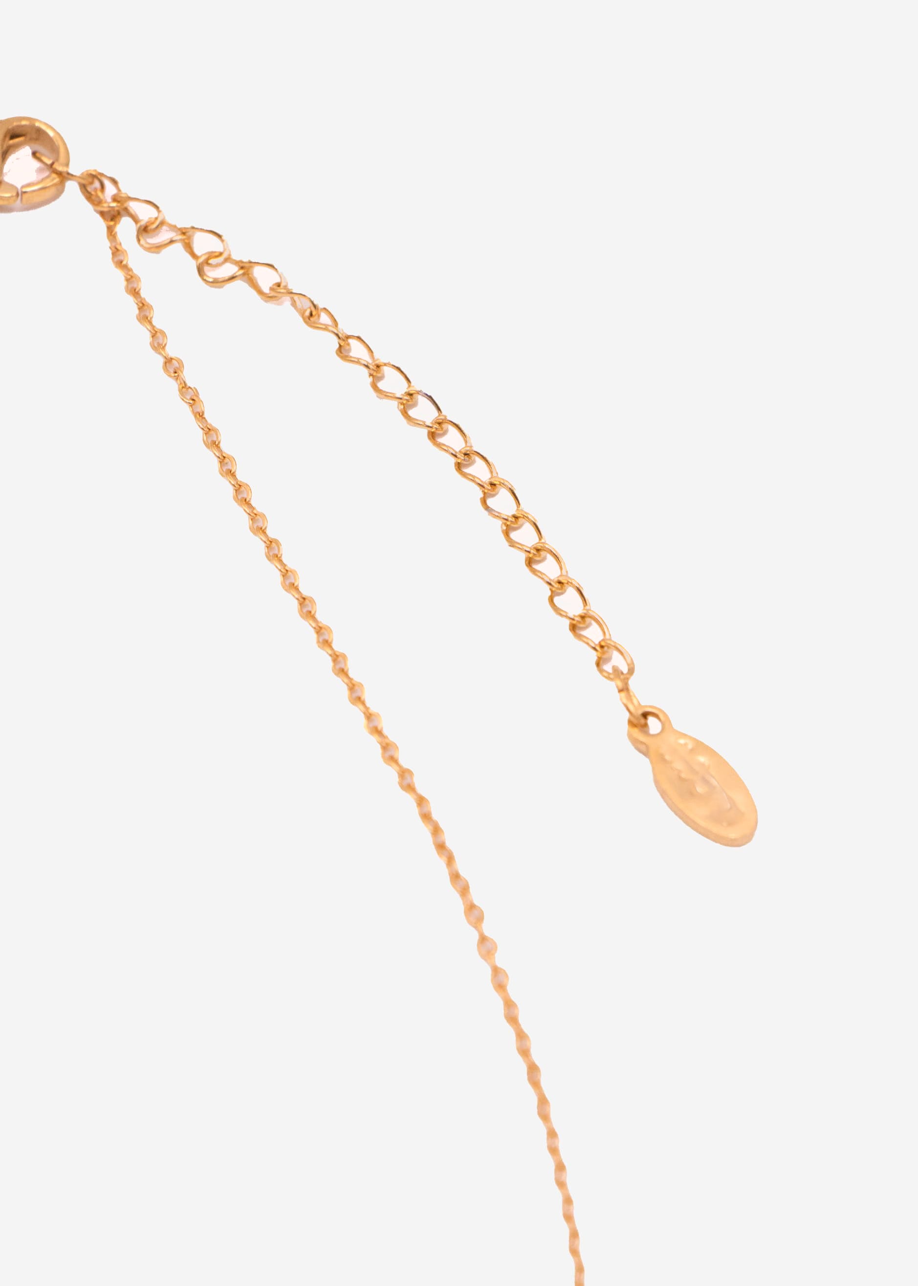 Necklace with round plates, gold