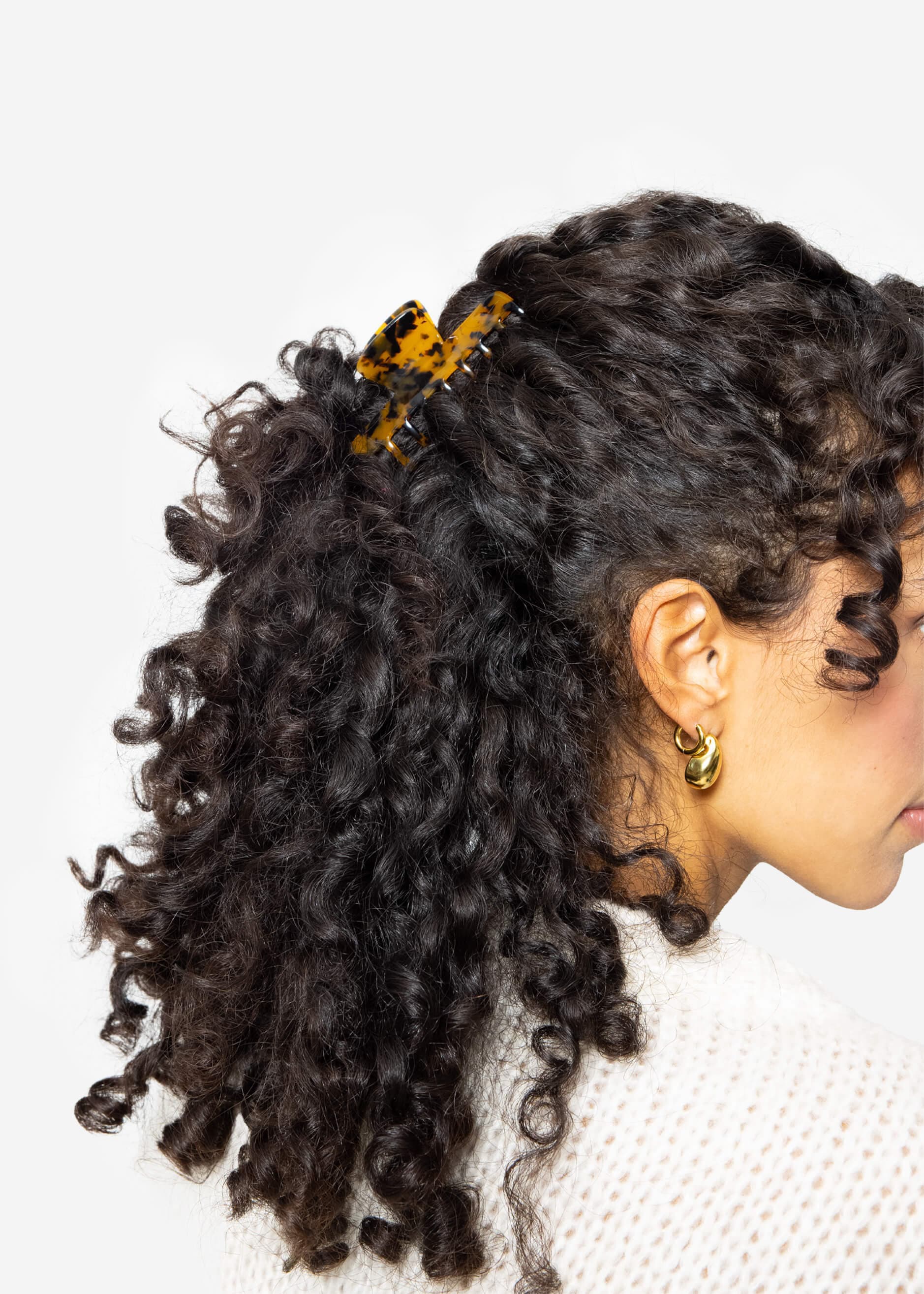 Haarklammer in Schildpatt-Optik, braun