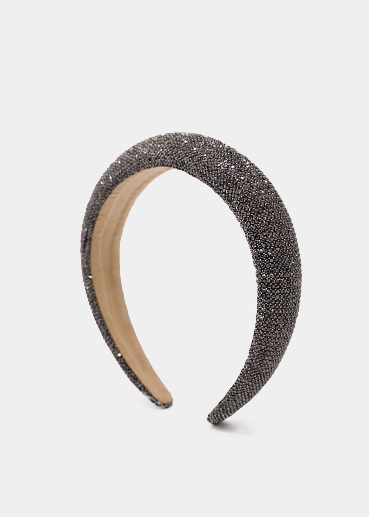 Sparkling headband - anthracite grey