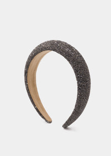 Sparkling headband - anthracite grey
