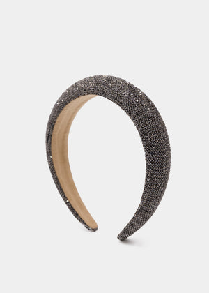 Sparkling headband - anthracite grey
