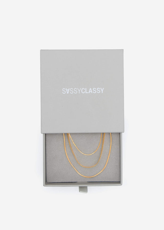Halskette im Layering Design - gold