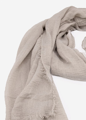Muslin scarf, light grey