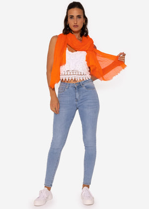 Muslin scarf, orange