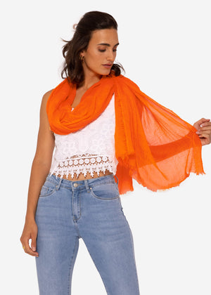 Muslin scarf, orange