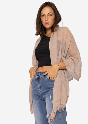 Muslin scarf, taupe
