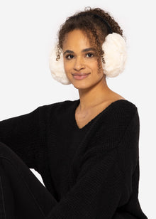 Ear warmers, off-white