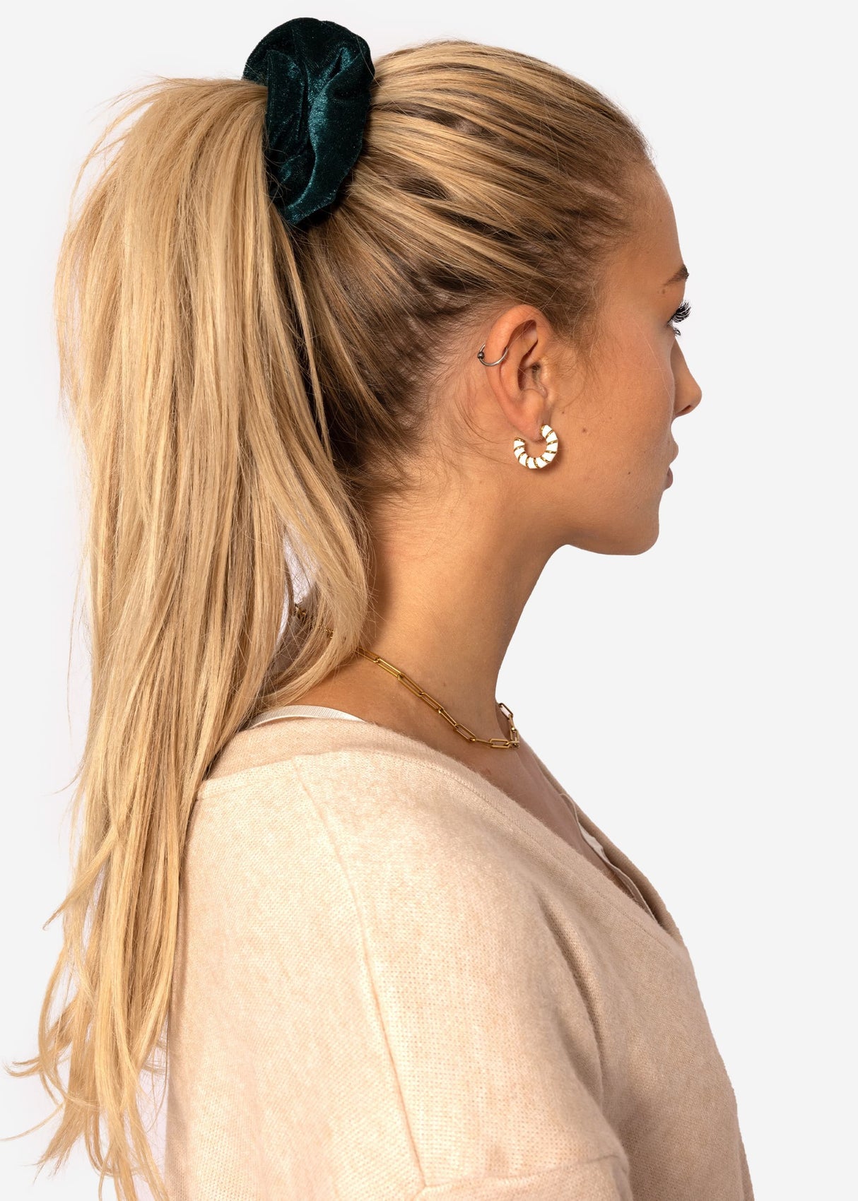 Scrunchie aus Velvet, petrol