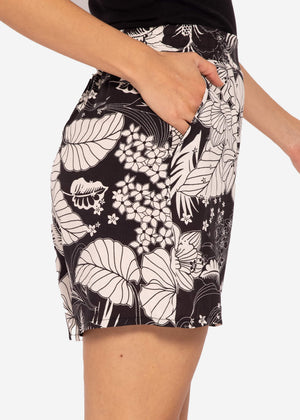 Printed shorts, black