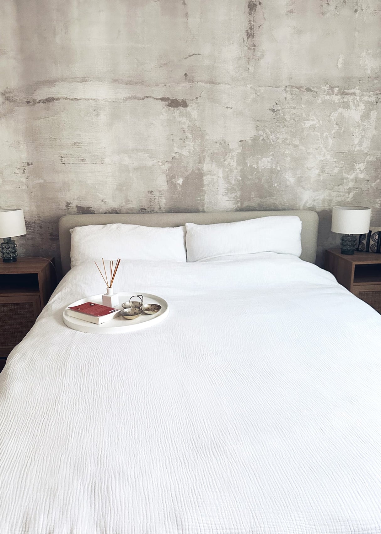 Muslin bed linen - white