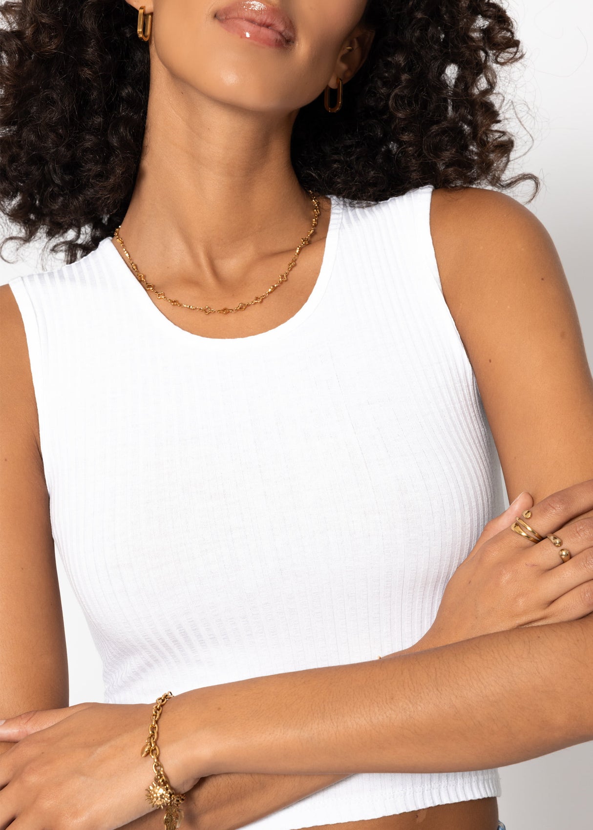 Top with cut-out - off-white