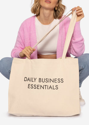 Extra large shopper, off-white
