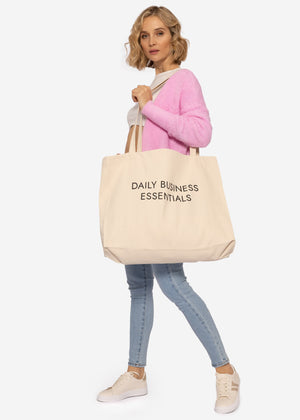 Extra large shopper, off-white