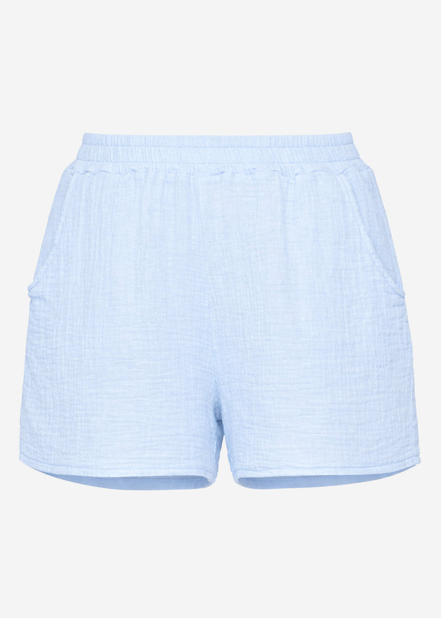 Musselin Shorts - hellblau