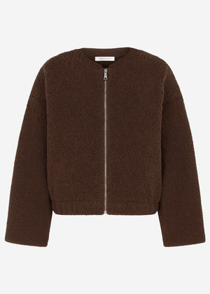 Bomberjacke aus Teddyfell - braun