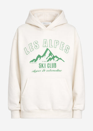 Hoodie with ski print - Off-white