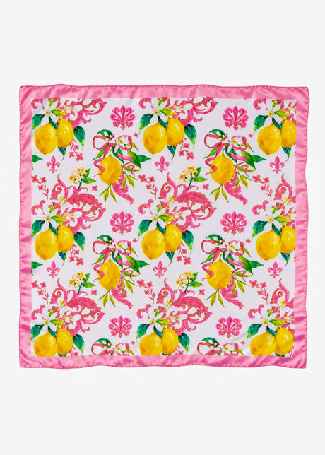 Halstuch mit Lemon-Print - rosa by SASSYCLASSY