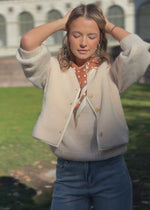 Teddy vest oversized - beige