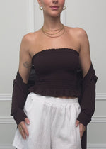 Smok Bandeau-Top - schokobraun