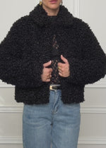 Teddy fleece jacket - black