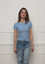 Ripp-Shirt - hellblau