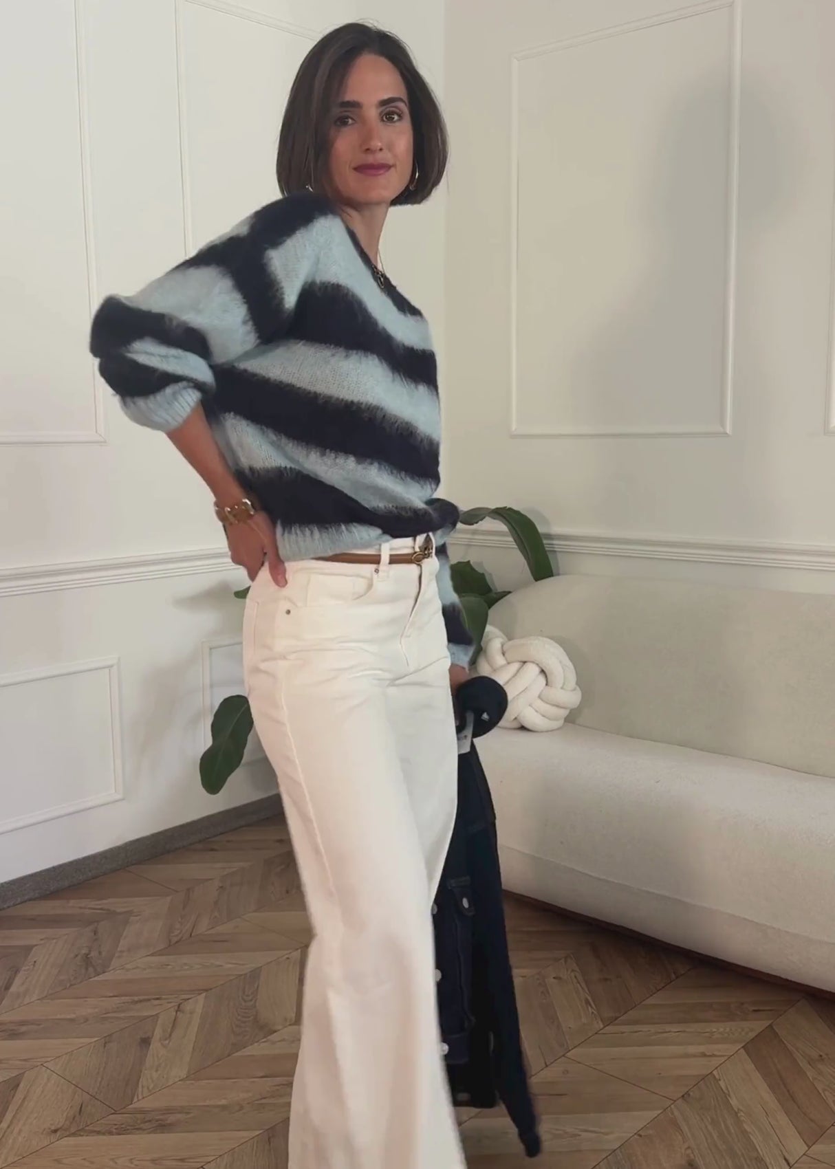 Striped sweater - blue -bright blue
