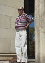 Striped sweater - pink blue