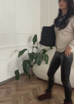 Cardigan with heart buttons - greige