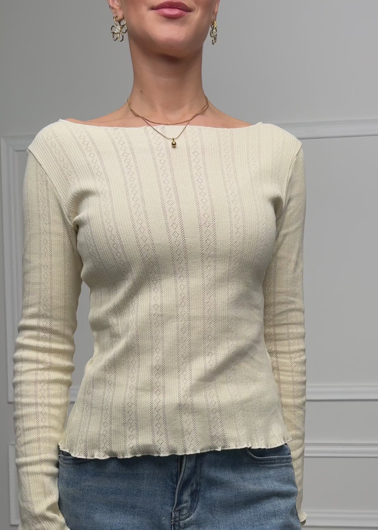 Pointelle Langarmshirt - buttergelb von SASSYCLASSY