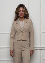 Cropped Blazer - beige
