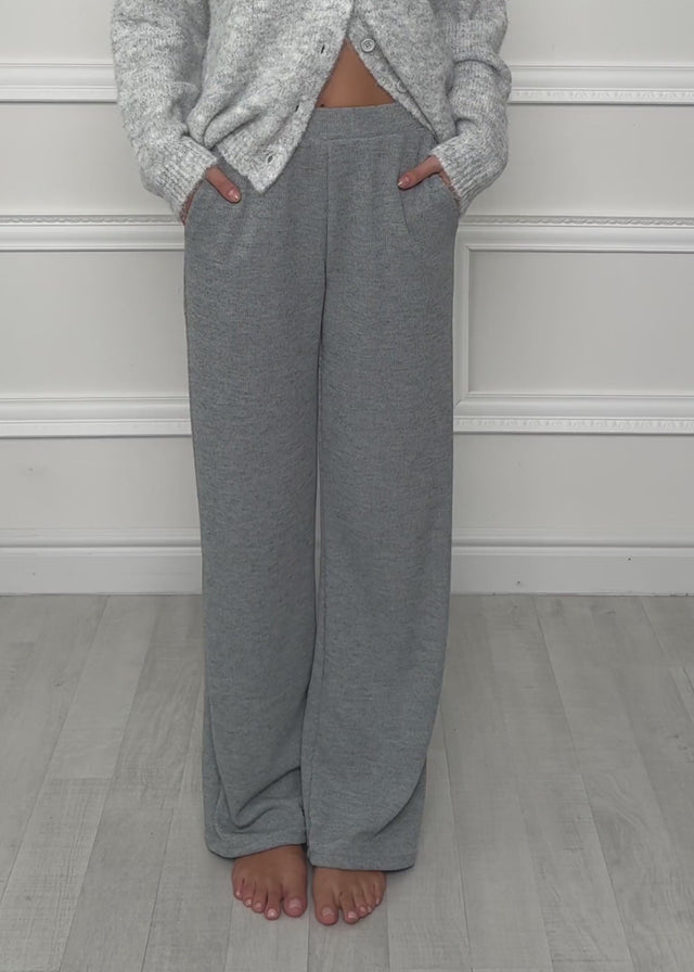 Ribbed loungewear trousers - grey by SASSYCLASSY