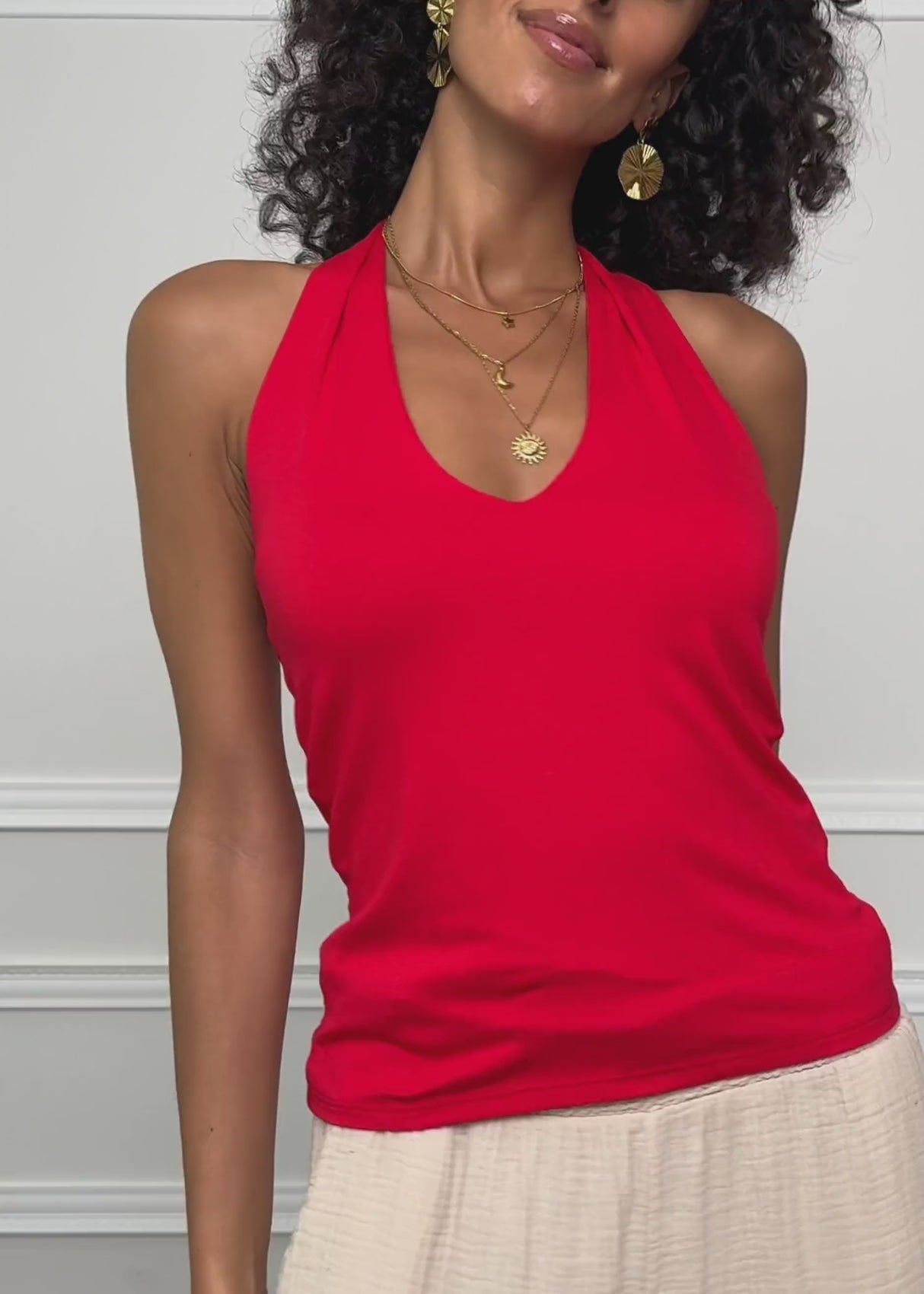 Neckholder-Top - rot by SASSYCLASSY