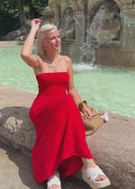 Bandeau Kleid - rot