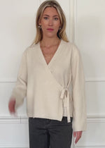 Wickelcardigan - offwhite