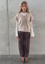 Pullunder mit V-Ausschnitt - beige
