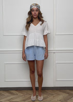 Musselin Shorts - hellblau